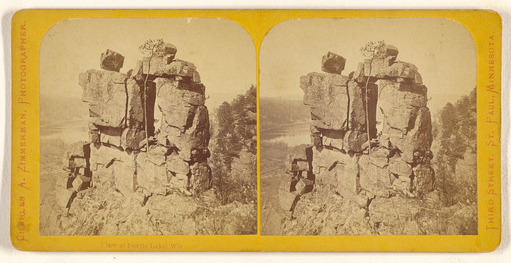 View at Devils Lake, Wis. by Charles A Zimmerman