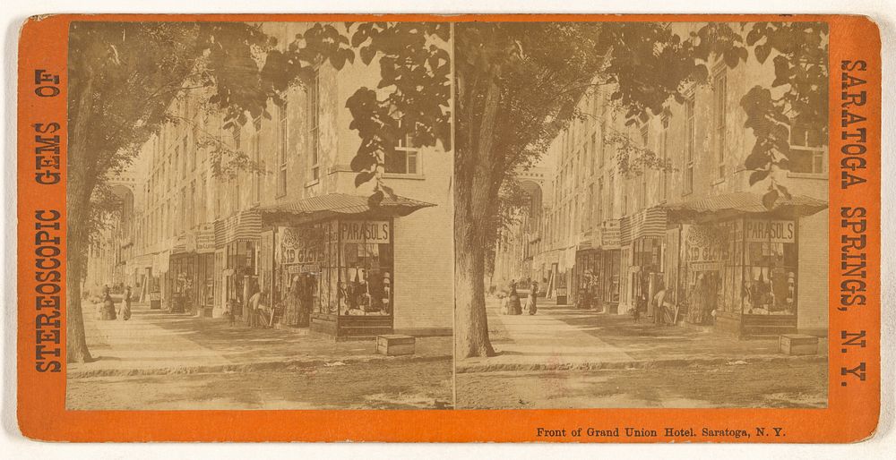 Front of Grand Union Hotel. Saratoga, N.Y.