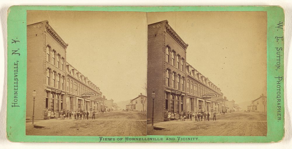 View of main street of Hornellsville, New York by W L Sutton