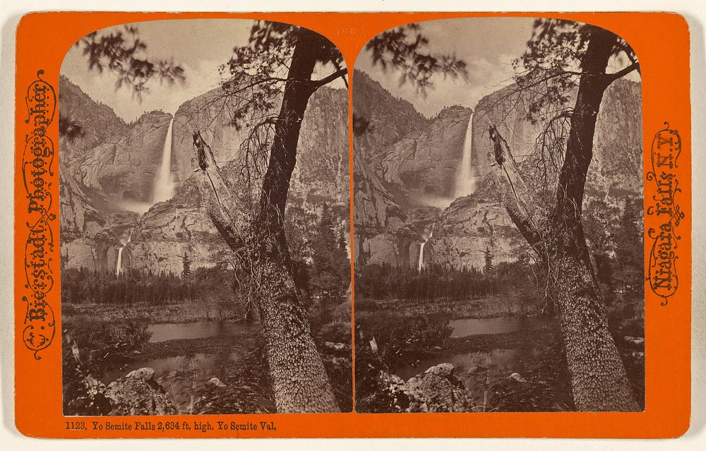 Yo Semite Falls, 2,634 ft. high, Yo Semite Val. by Charles Bierstadt