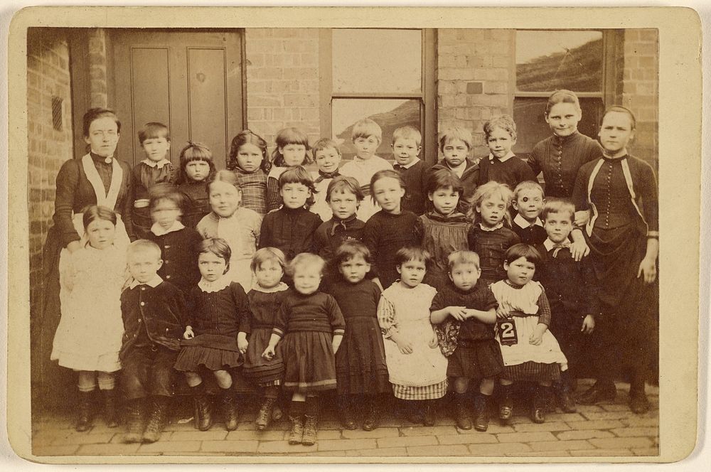 Large group of school children with teachers