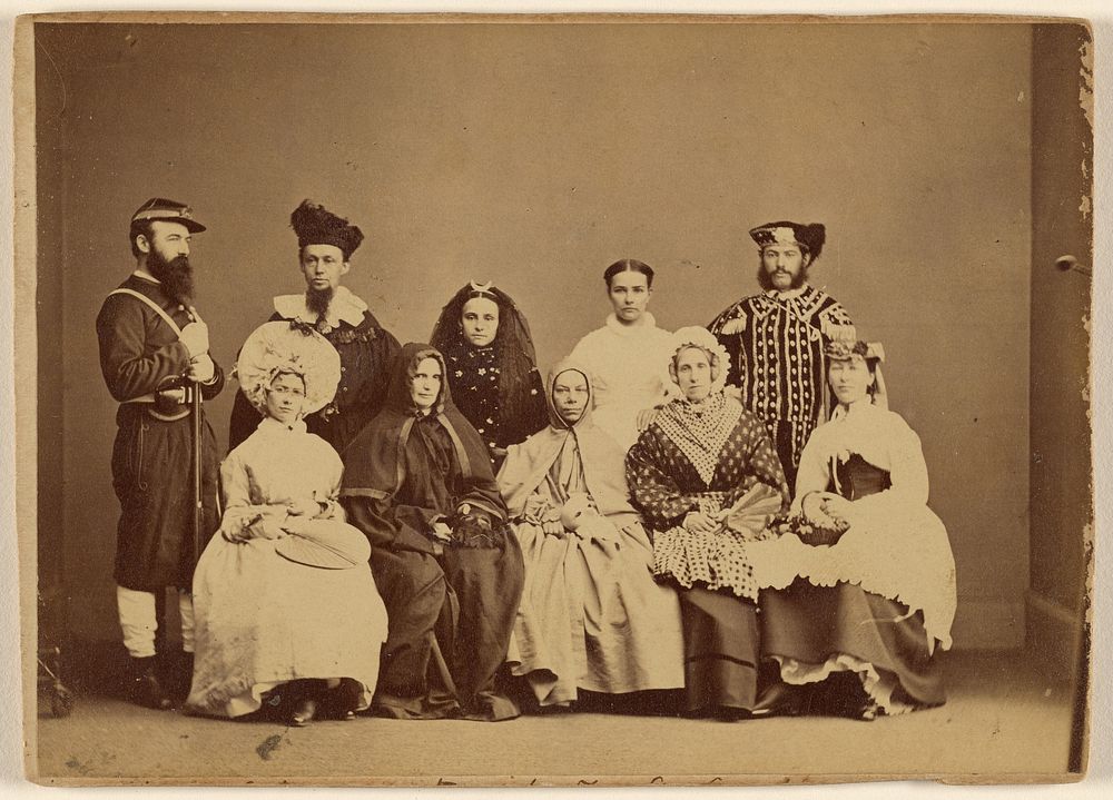 Masquerade Picture February 18th 1868 - Friendship Hall Phila. by William H Rhoades