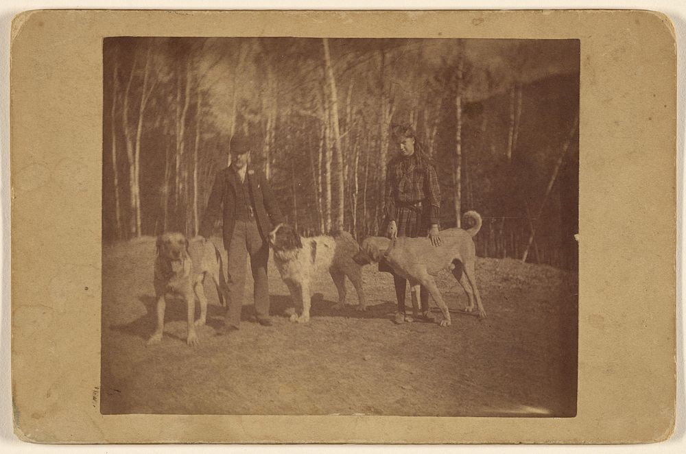 Bella, Mr. Entow (?) & dogs - The Ampersand / Saranac Lake N.Y.