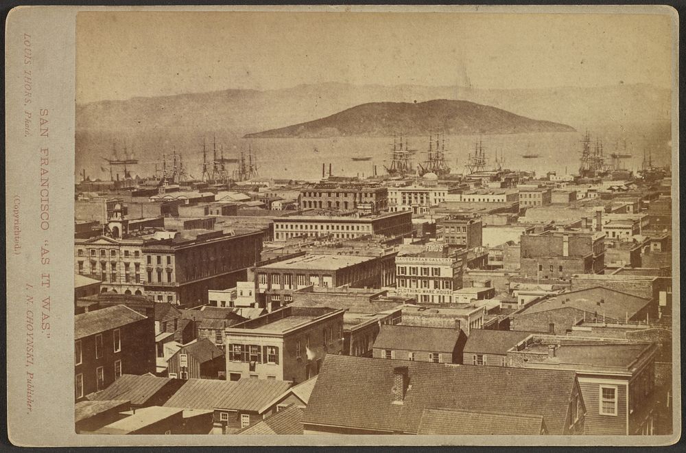 San Francisco "As It Was". View of the City from Stockton St. Containing the portions betw Washington & Sacramento Sts. by…