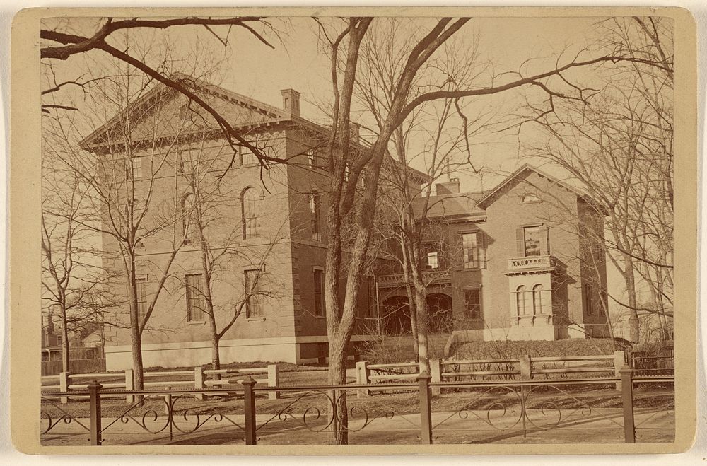 View of a college building by Gustavus W Pach