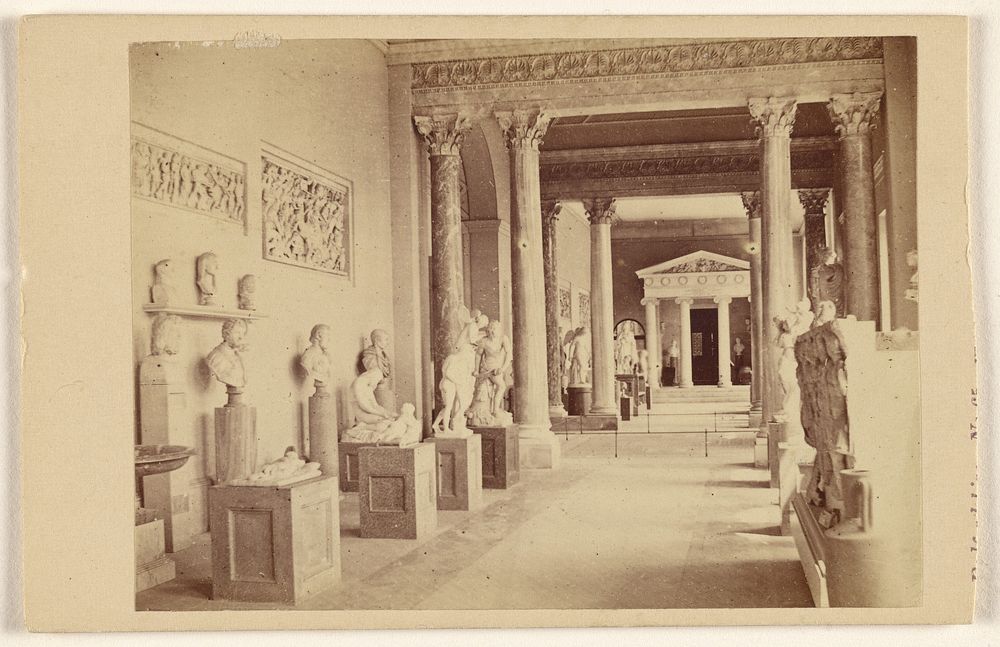 Interior of a museum with numerous sculptures]/[Woborn Abbey by W Daniels