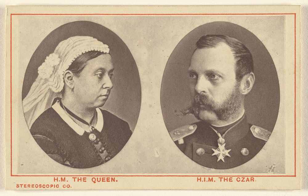 H.M. The Queen. H.I.M. The Czar. by London Stereoscopic and Photographic Company