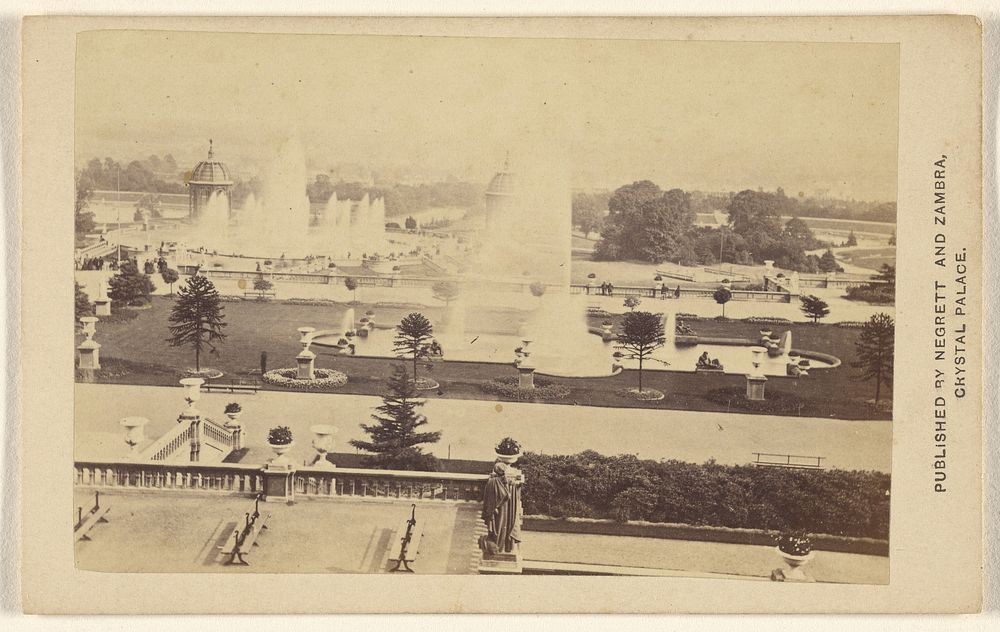 View of the grounds of The Crystal Palace by Negretti and Zambra
