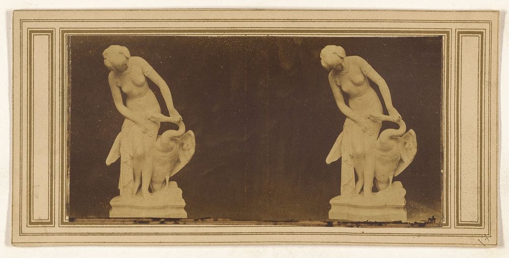 Sculpture of goddess and swan