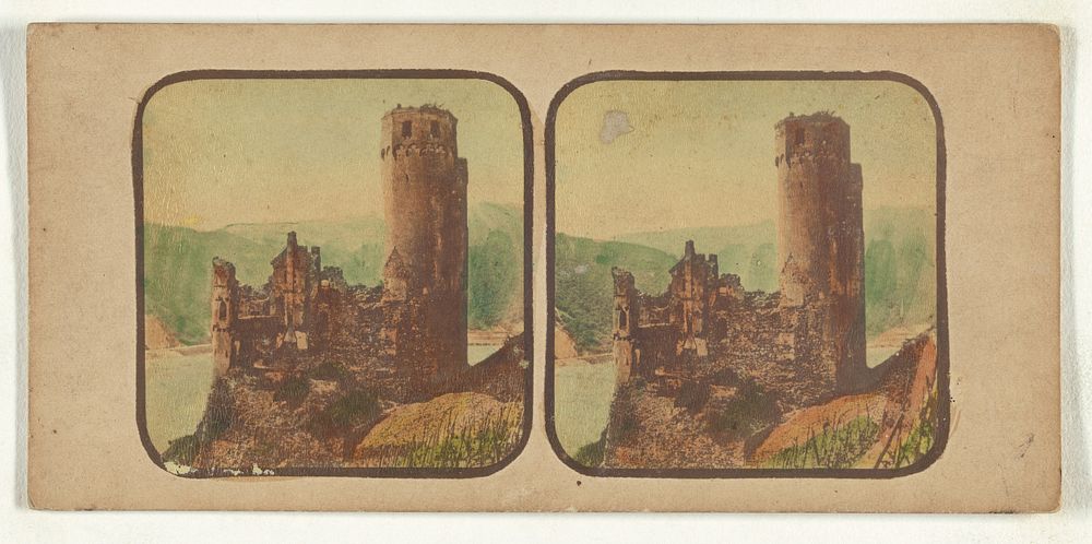 Ruins of the Castle of Ehrenfels. [View on the Rhine] by New York Stereoscopic Company