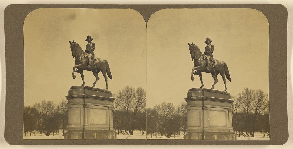 Washington Monument, Public Garden, Boston, Mass. by D J Lindsay