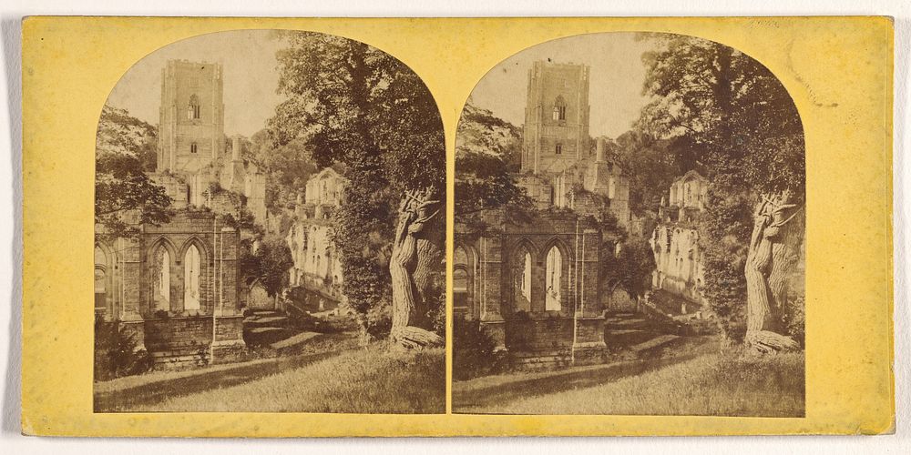 Fountain's Abbey, South, from De Grey's Walk. by William Woodward