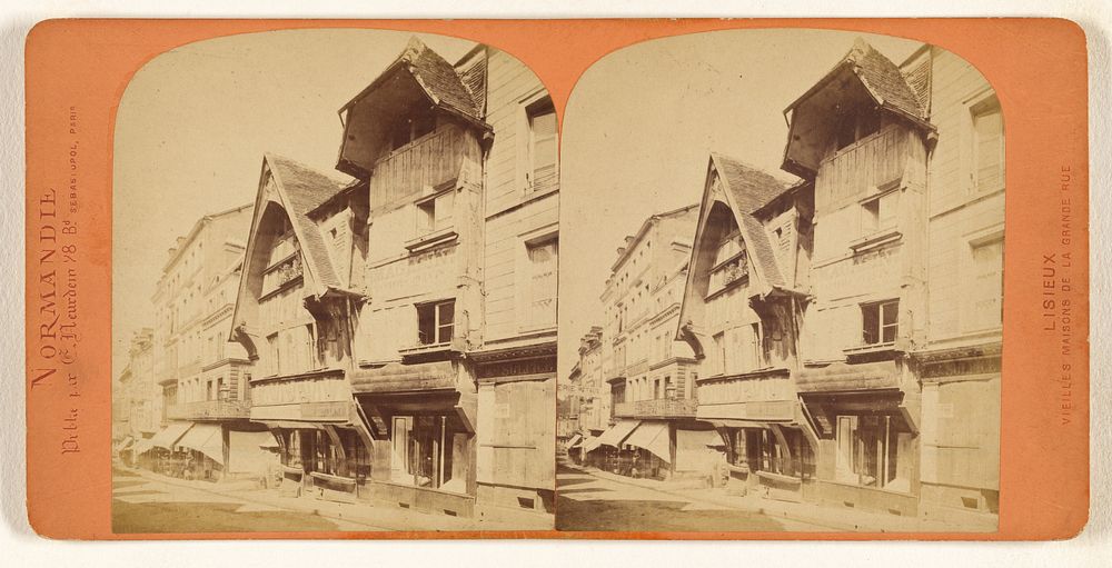 Normandie. Lisieux. Vielles Maisons de la Grande Rue. by Étienne Neurdein