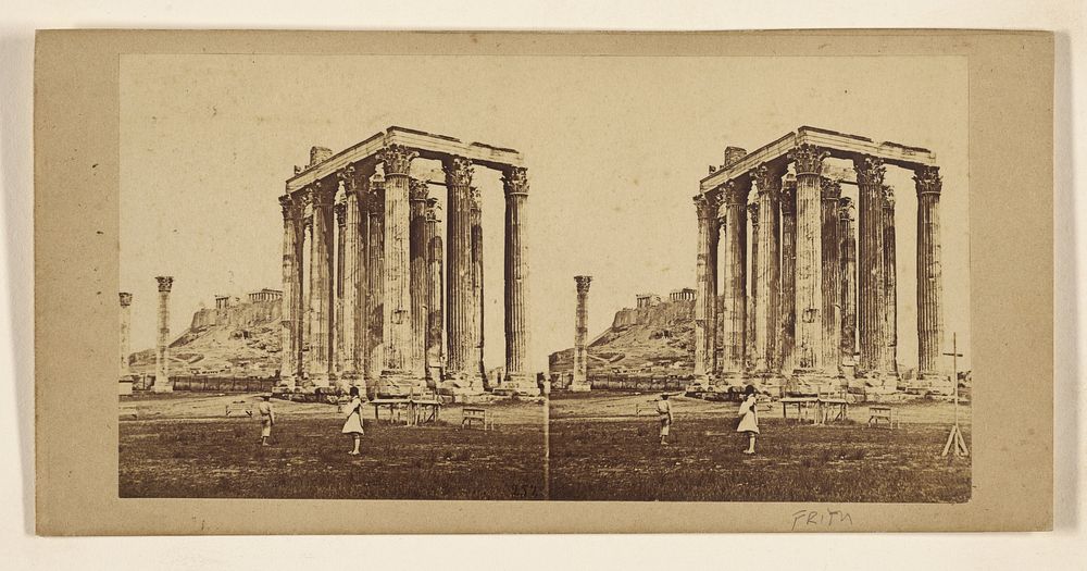 Grice. Ruines du Temple de Jupiter Olimpien a Attrenes No..1 by Francis Frith