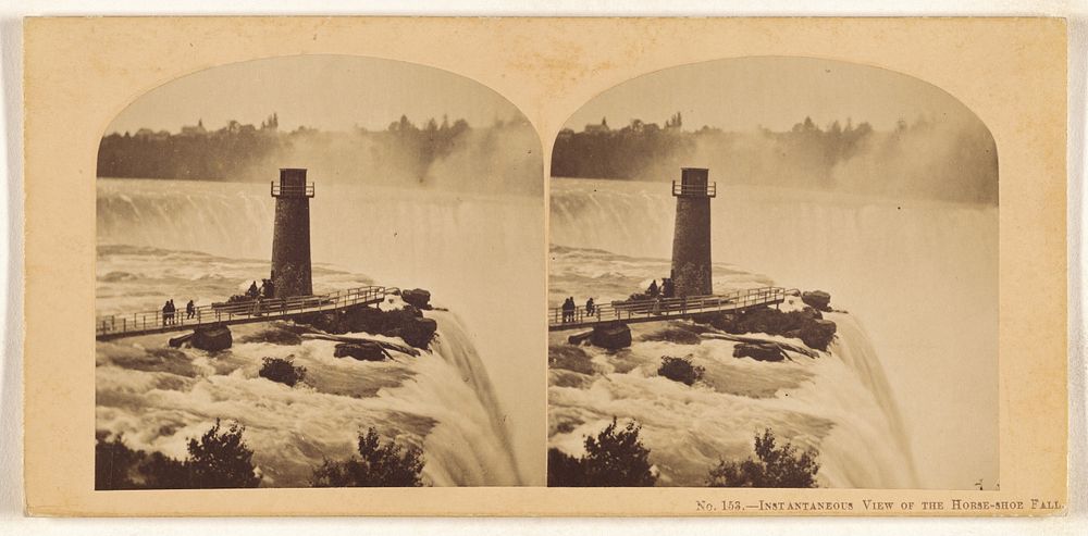 Instantaneous View of the Horse-Fall, With the Terapin Tower and Bridge, Niagara.