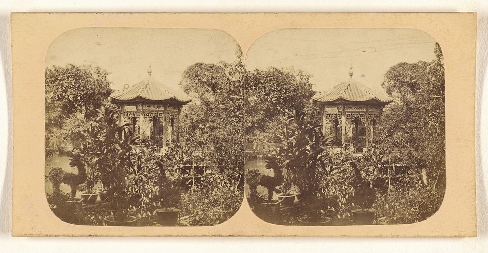 Canton. Garden of How Qua, The Chinese Merchant Prince. by Pierre Joseph Rossier and Negretti and Zambra