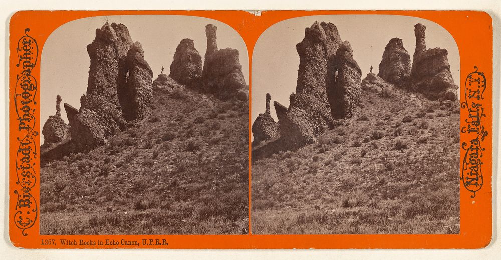 Witch Rocks in Echo Canyon, U.P.R.R. by Charles Bierstadt