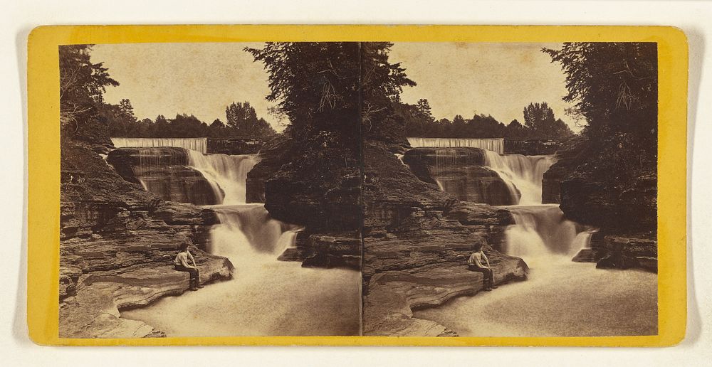 Cascade and Dam - Fall Creek. [Ithaca, New York] by Edward and Henry T Anthony and Co