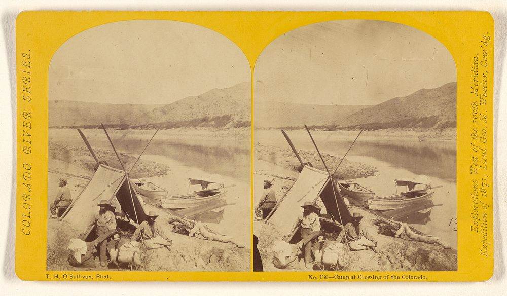Camp at Crossing of the Colorado. by Timothy H O Sullivan