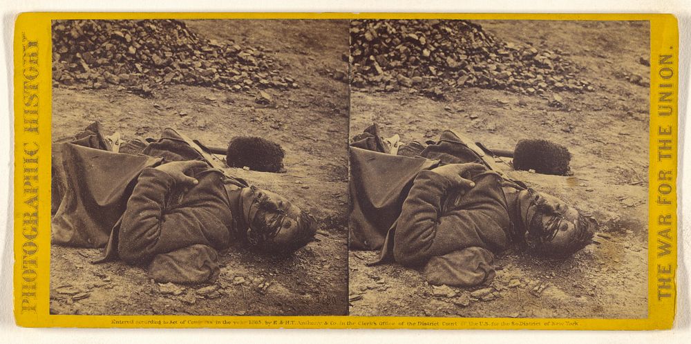 C.S. Soldier killed in the Trenches, at the storming of Petersburgh, Va., April...The wound is in the head, caused by…