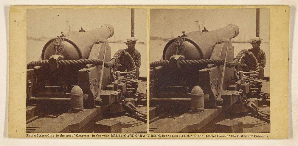 100 Pound Gun on Board the Confederate Gunboat, Teazer, Captured on the 4th July, 1862, by the Maritanza. by James F Gibson…