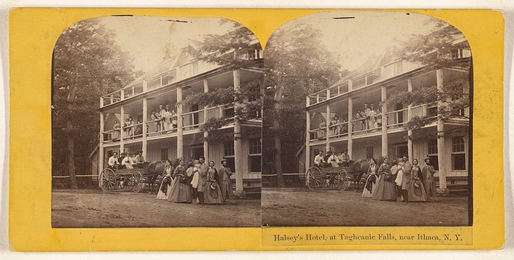 Halsey's Hotel, at Taghcanic Falls, near Ithaca, N.Y. by Joseph Curtiss Burritt