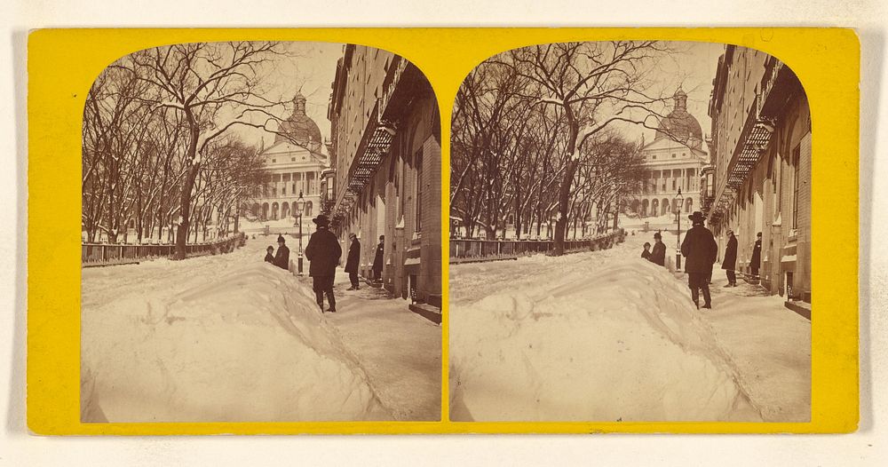 Winter Scene in Park Street. [Boston, Mass.] by John B Heywood