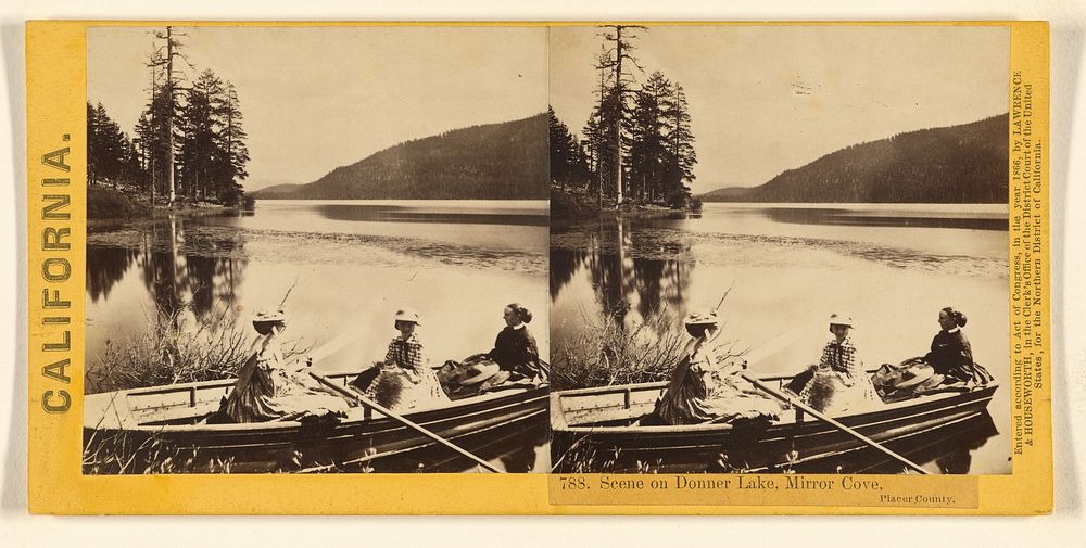 Scene on Donner Lake, Mirror Cove, Placer County. by Lawrence and Houseworth