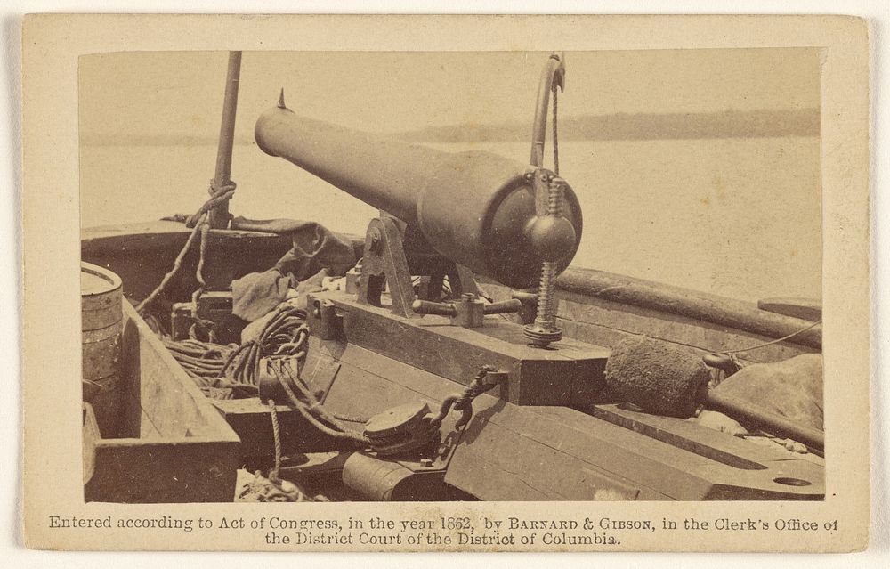 Bow Gun on Confederate Gunboat Teazer, Captured on the 4th of July, by the Meritanza. by Barnard and Gibson