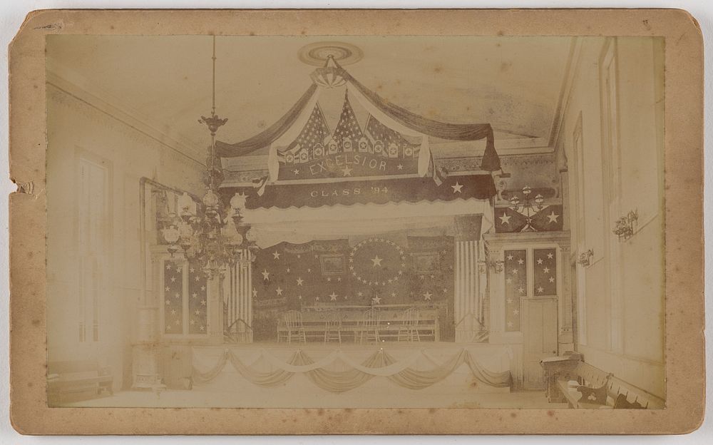 Excelsior. Class '94/[Interior with empty decorated stage]