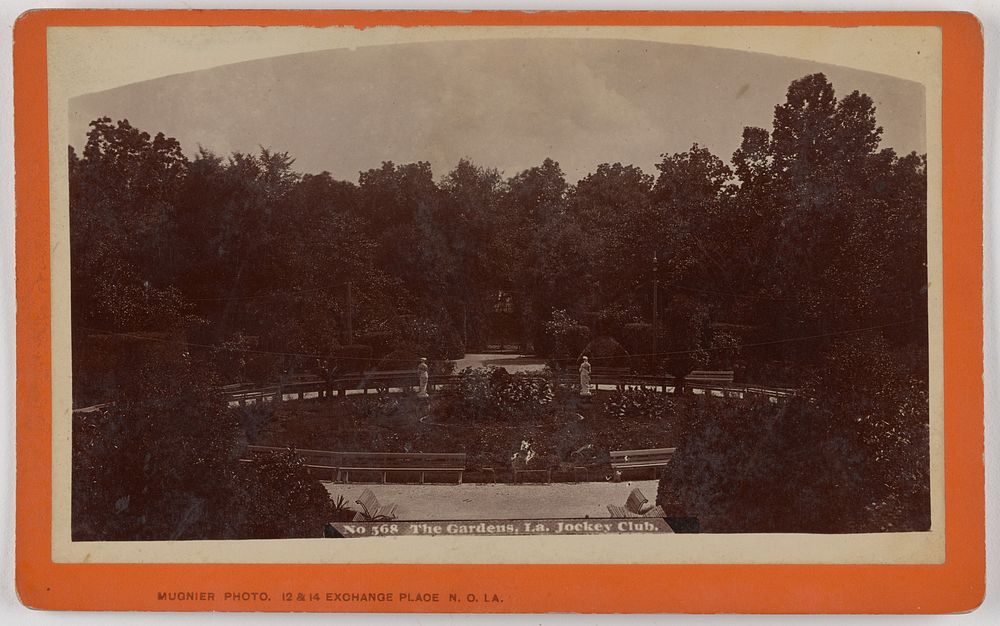 The Gardens, La. Jockey Club. by George Francois Mugnier