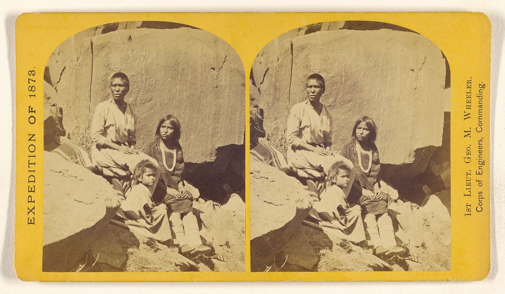 Navajoe squaws and child, Canon de Chelle, N.M. by Timothy H O Sullivan