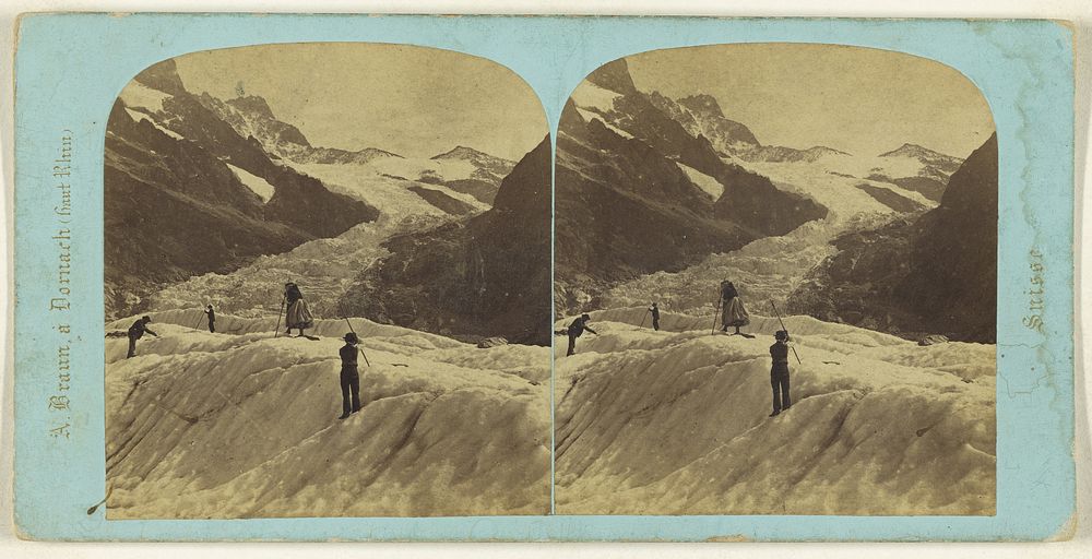 Oberland Bernois. Mer de glace de Grindelwald et passage de la Strahlegg. by Adolphe Braun