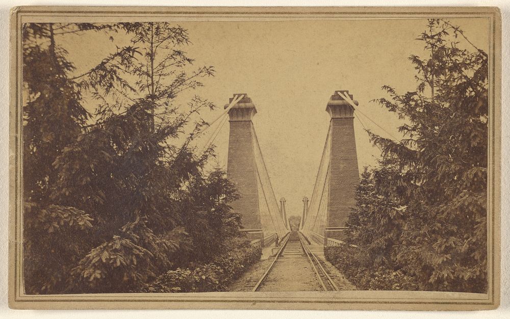 Old Suspension Bridge. by Samuel J Mason