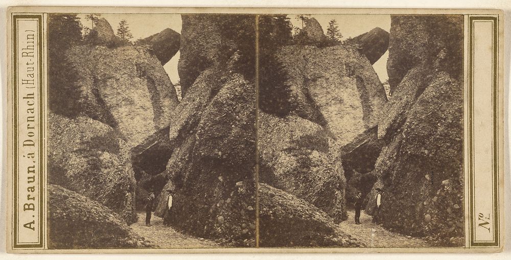 Le Mont Righi. La Porte des Roches. by Adolphe Braun