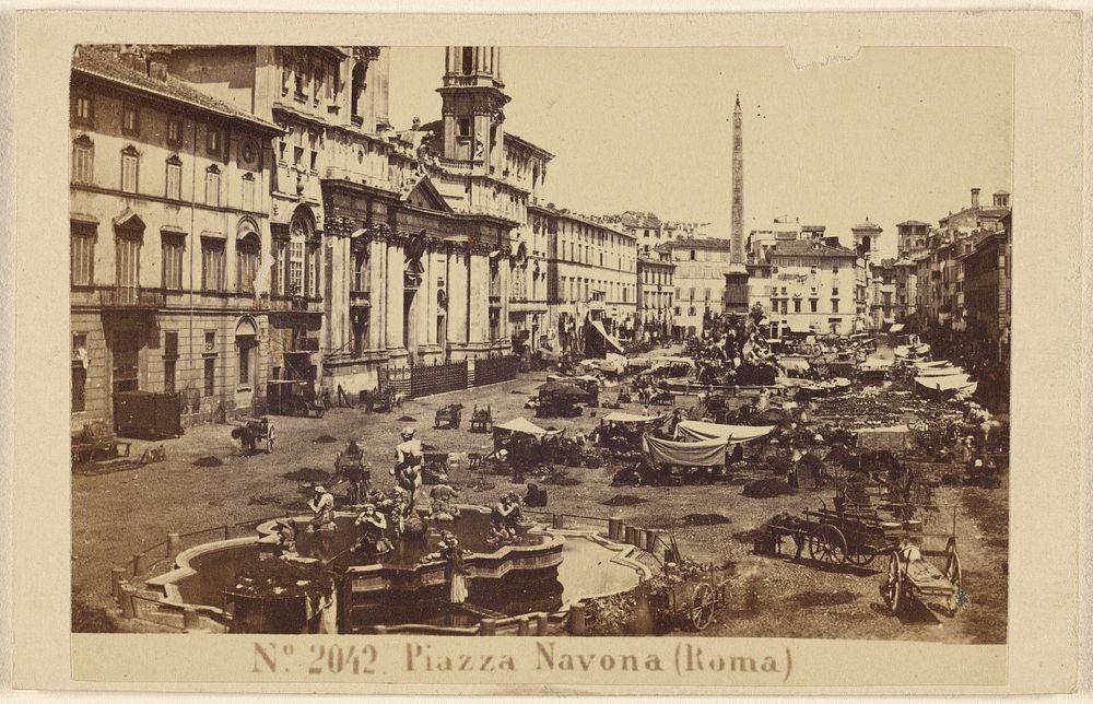 Piazza Navona (Roma) by Sommer and Behles
