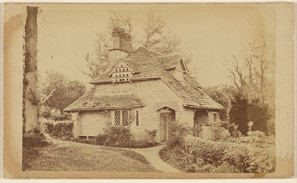 Residence of Thomas Roberts at Wodenethe Fish Kill on Hudson N.Y. [exterior view of Rose Cottage, Blaise Hamlet]