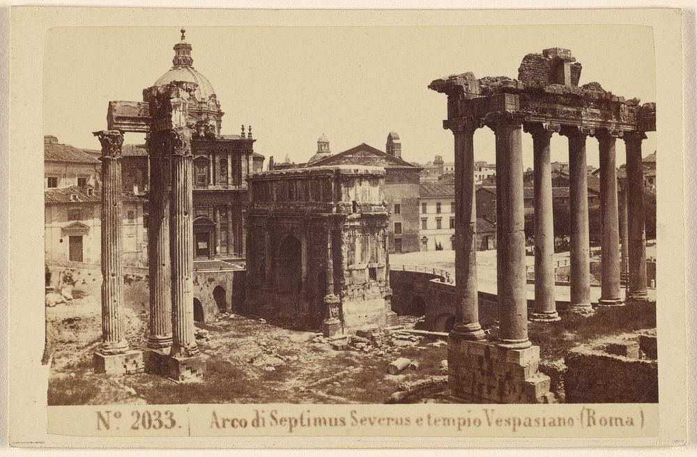 Arco di Septimus Severus e tempio Vespasiano (Roma) by Sommer and Behles