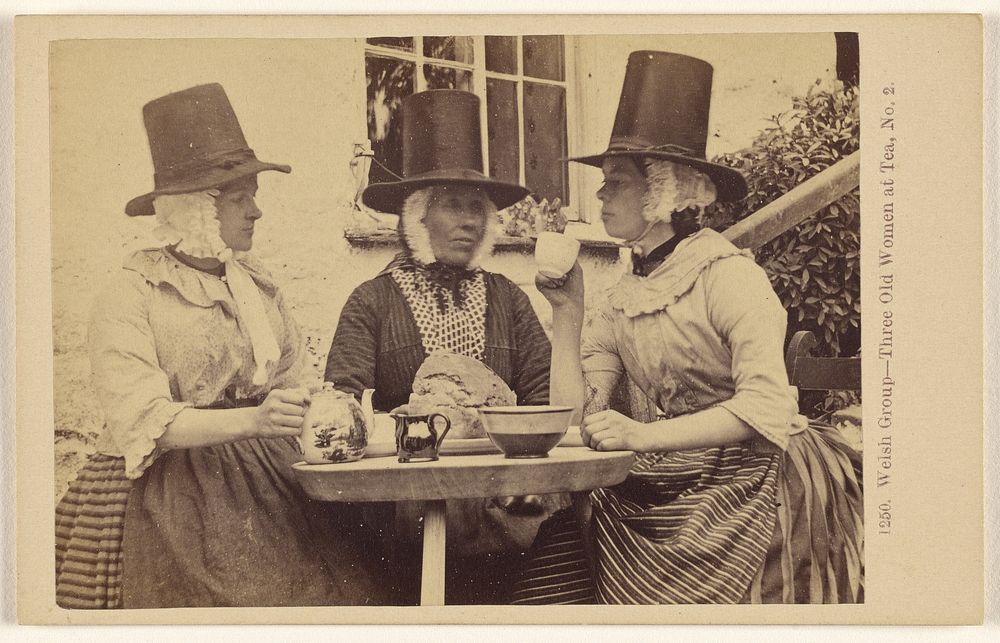 Welsh Group - Three Old Women at Tea, No. 2 by Francis Bedford