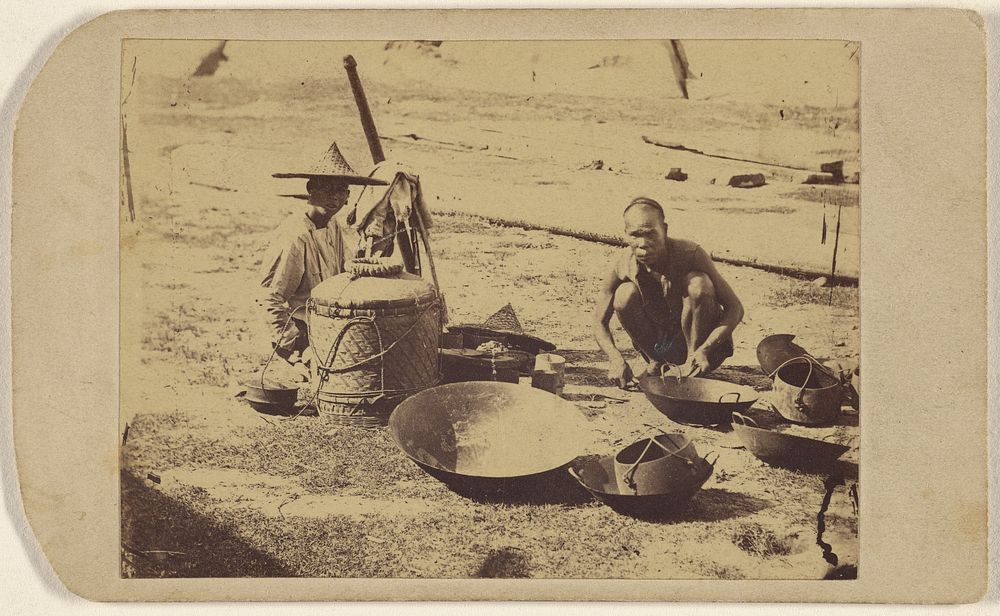 A Mender of Pots & Pans [two Asian men, seated]