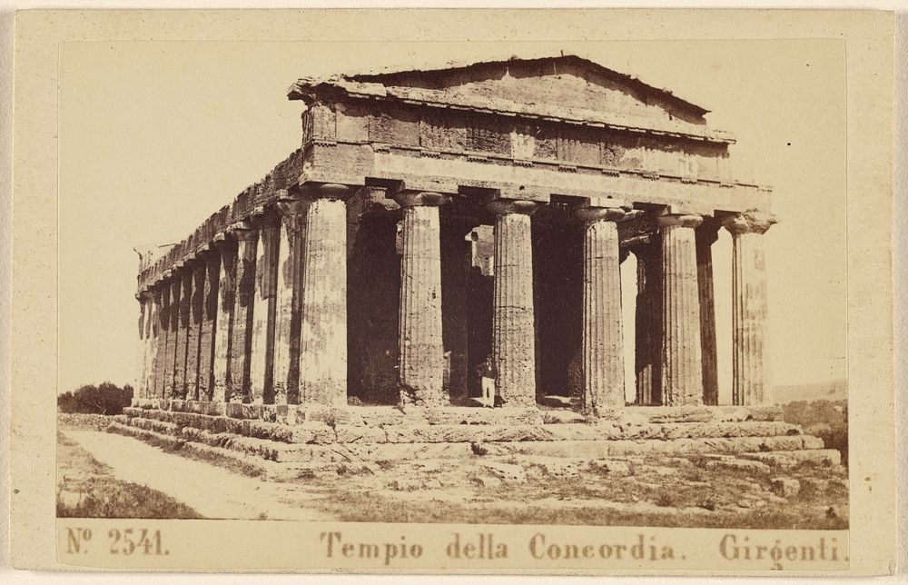 Tempio della Concordia. Girgenti. by Sommer and Behles