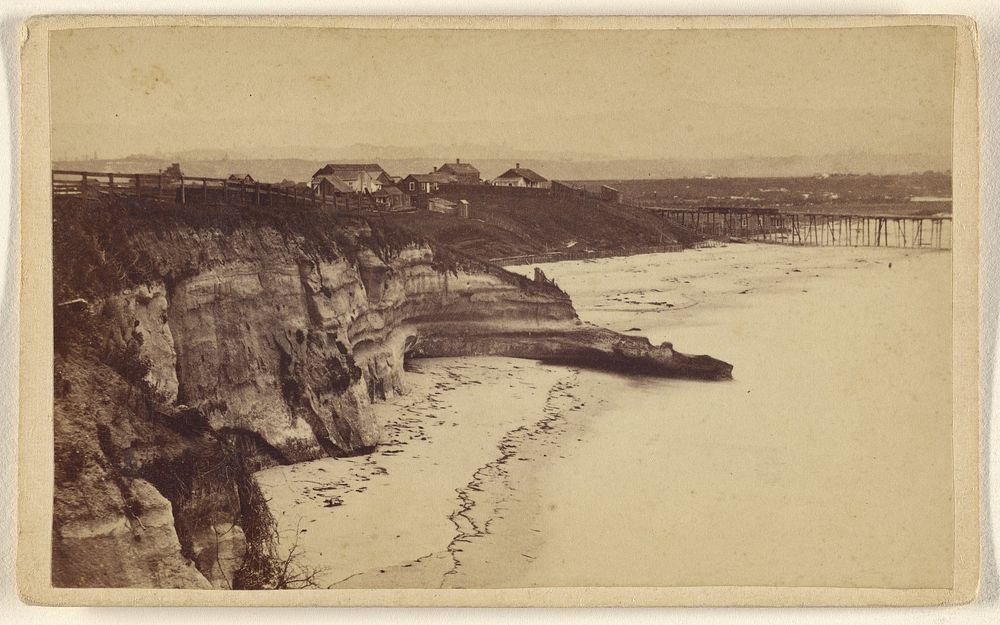 The Sandy Bluff and Beach, Santa Cruz. by Lawrence and Houseworth