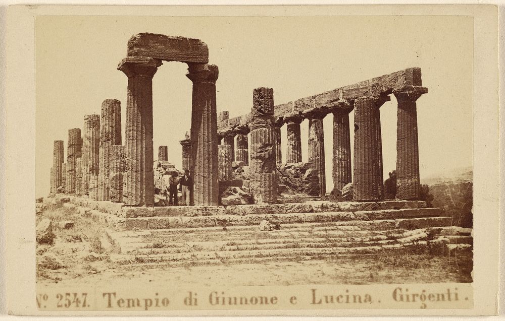 Tempio di Ginnone e Lucina. Girgenti. by Sommer and Behles