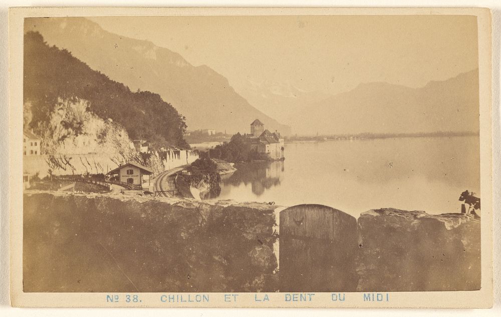 Chillon et La Dent du Midi. by A Garcin