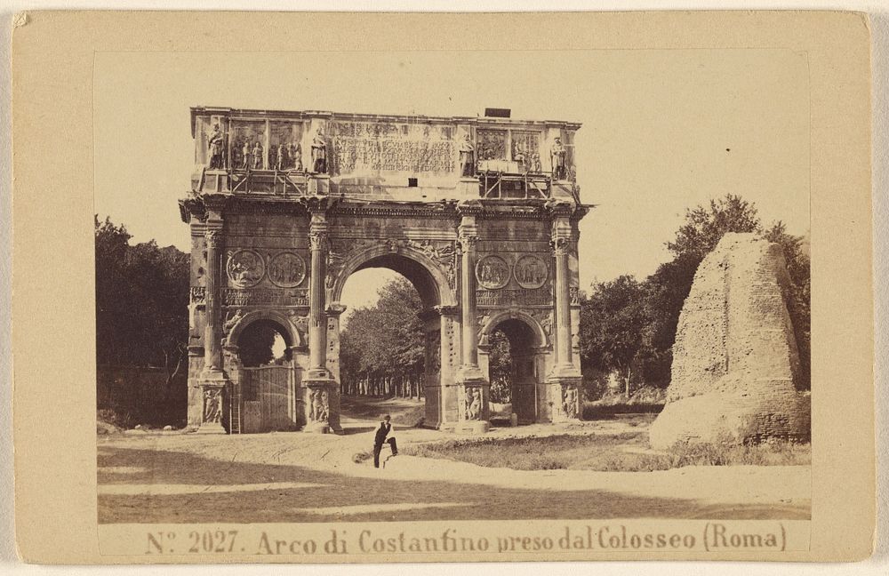 Arco di Constantino preso dal Colosseo (Roma) by Sommer and Behles