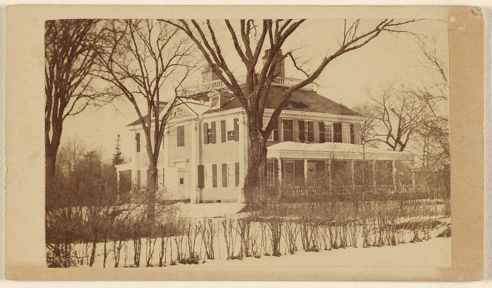 Exterior of an unidentified house near Cambridgeport, Massachusetts by George Kendall Warren
