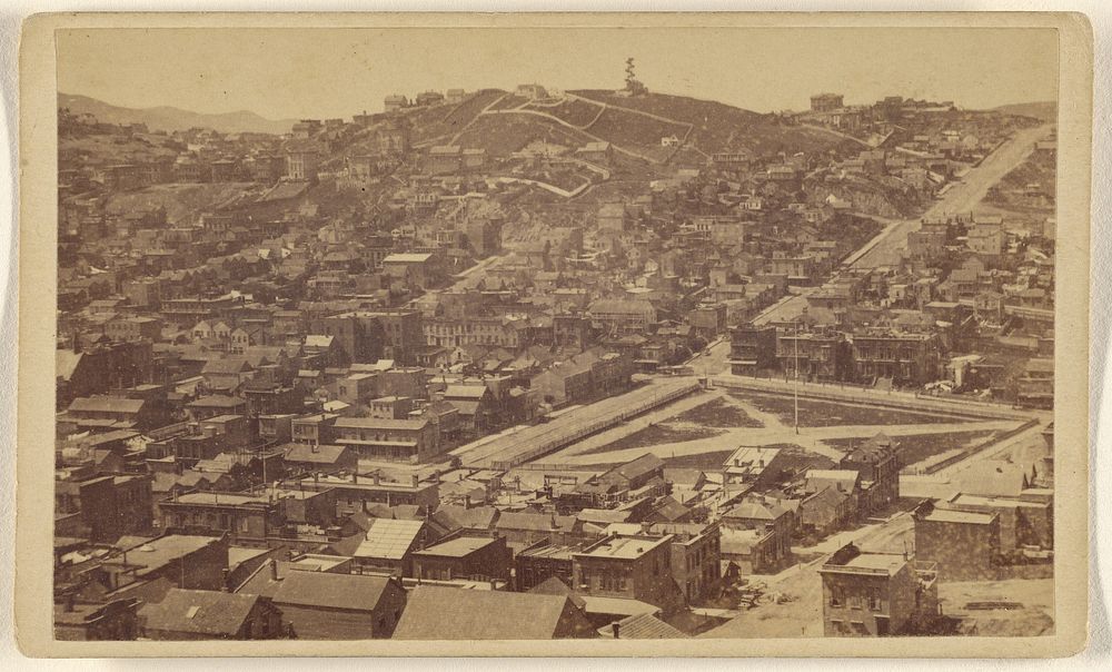 Russian Hill from Telegraph Hill, San Francisco. by Lawrence and Houseworth