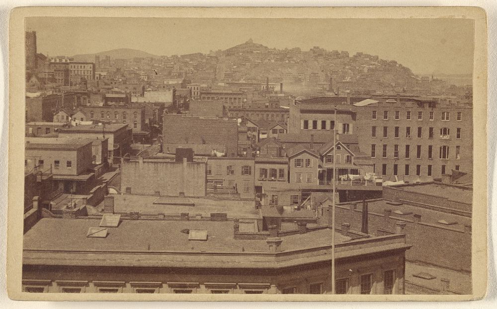 View from the Nucleus Hotel, Corner Market and Third Streets, looking North, San Francisco. by Lawrence and Houseworth