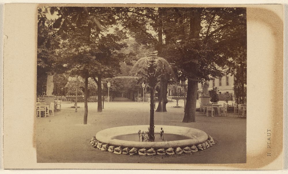 Berlin. Kroll's Garten, der Springbrunnen und die grosse Allee. by Charles Henri Plaut