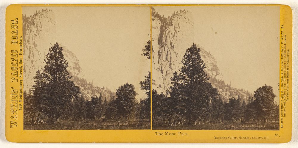 The Mono Pass, Yosemite Valley, Mariposa County, Cal. by Carleton Watkins